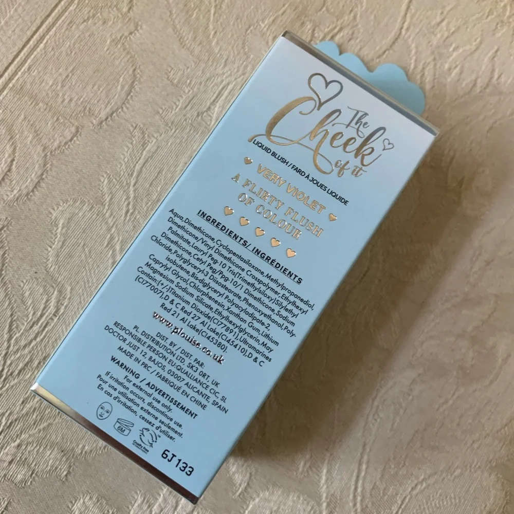 P. Louise x Mikayla The Cheek of It Liquid Cream Blush Very Violet BNIB